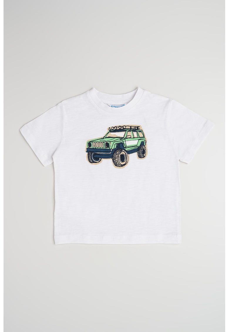 Tricou de bumbac cu imprimeu cu masina