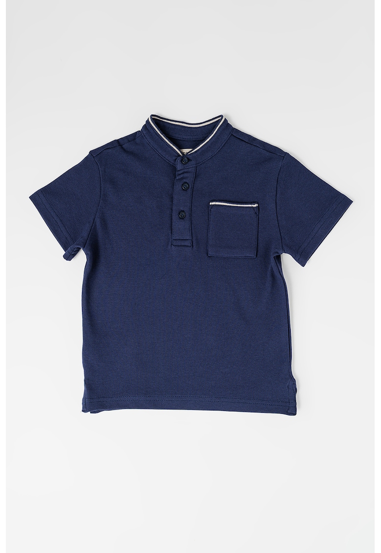 Tricou din amestec de bumbac cu terminatii contrastante