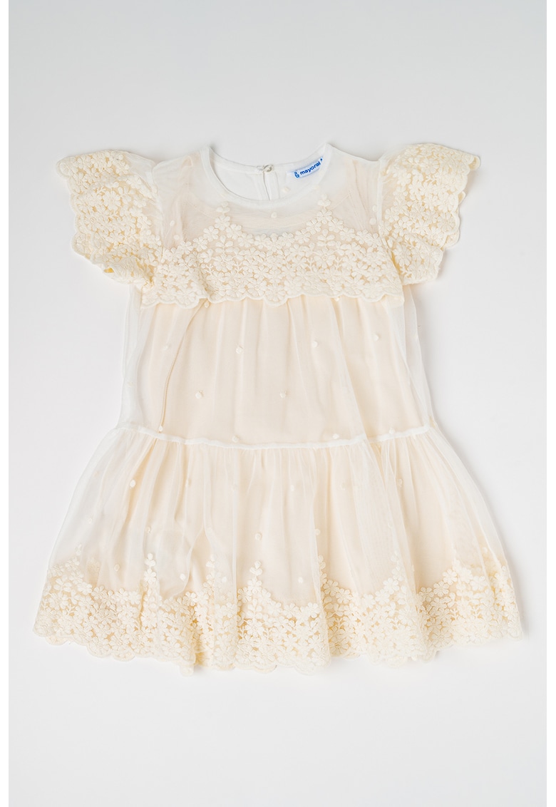 Rochie din tul cu model floral