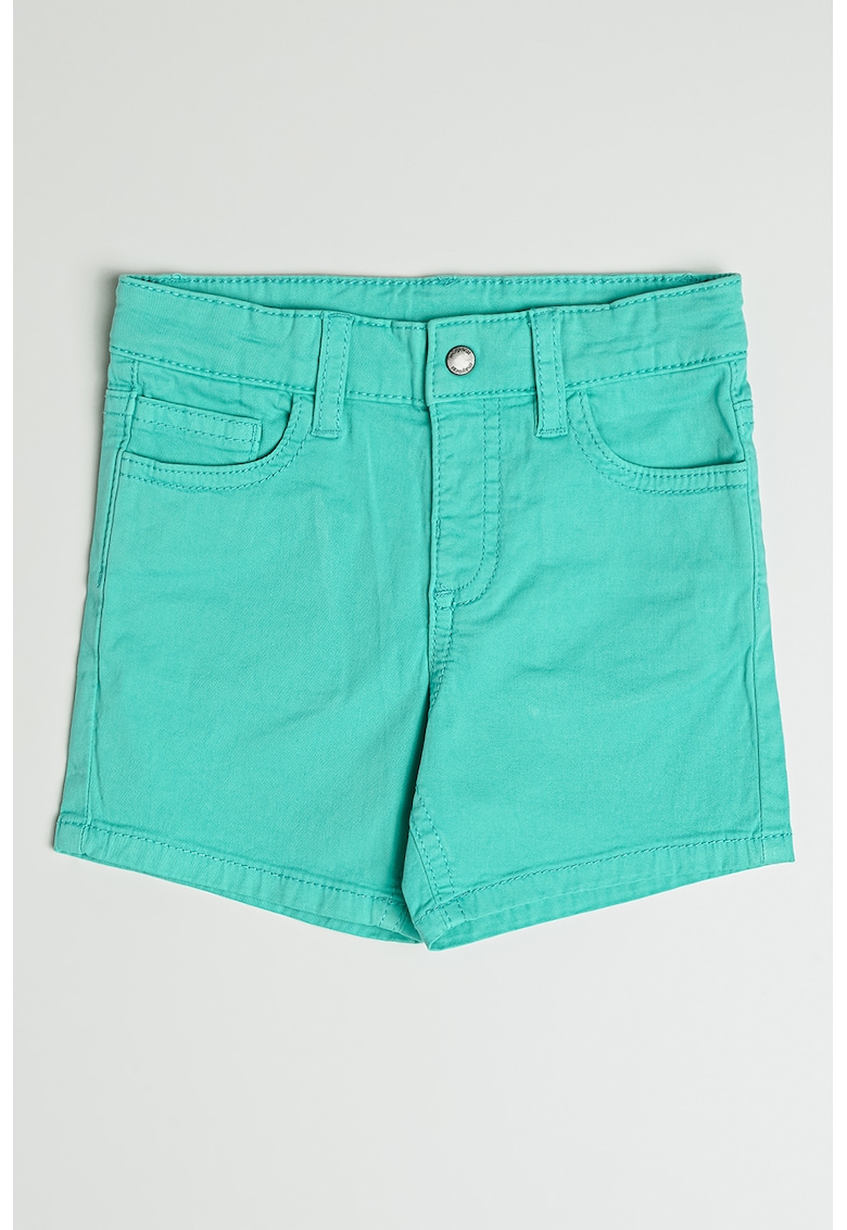 Pantaloni scurti din amestec de bumbac cu model uni