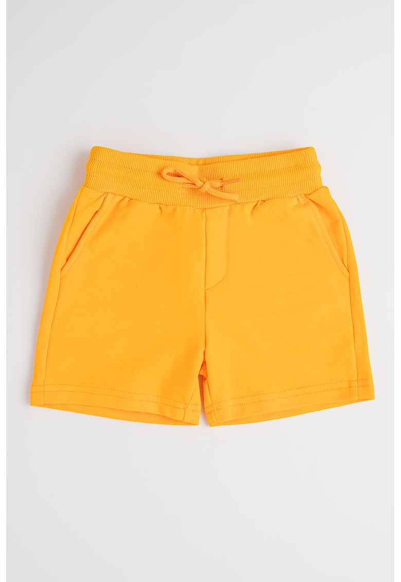 Pantaloni scurti din amestec de bumbac cu snururi Pantaloni scurti din amestec de bumbac cu snururi