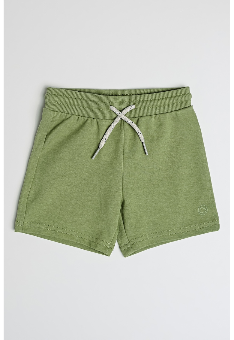 Pantaloni scurti din amestec de bumbac cu snur in talie