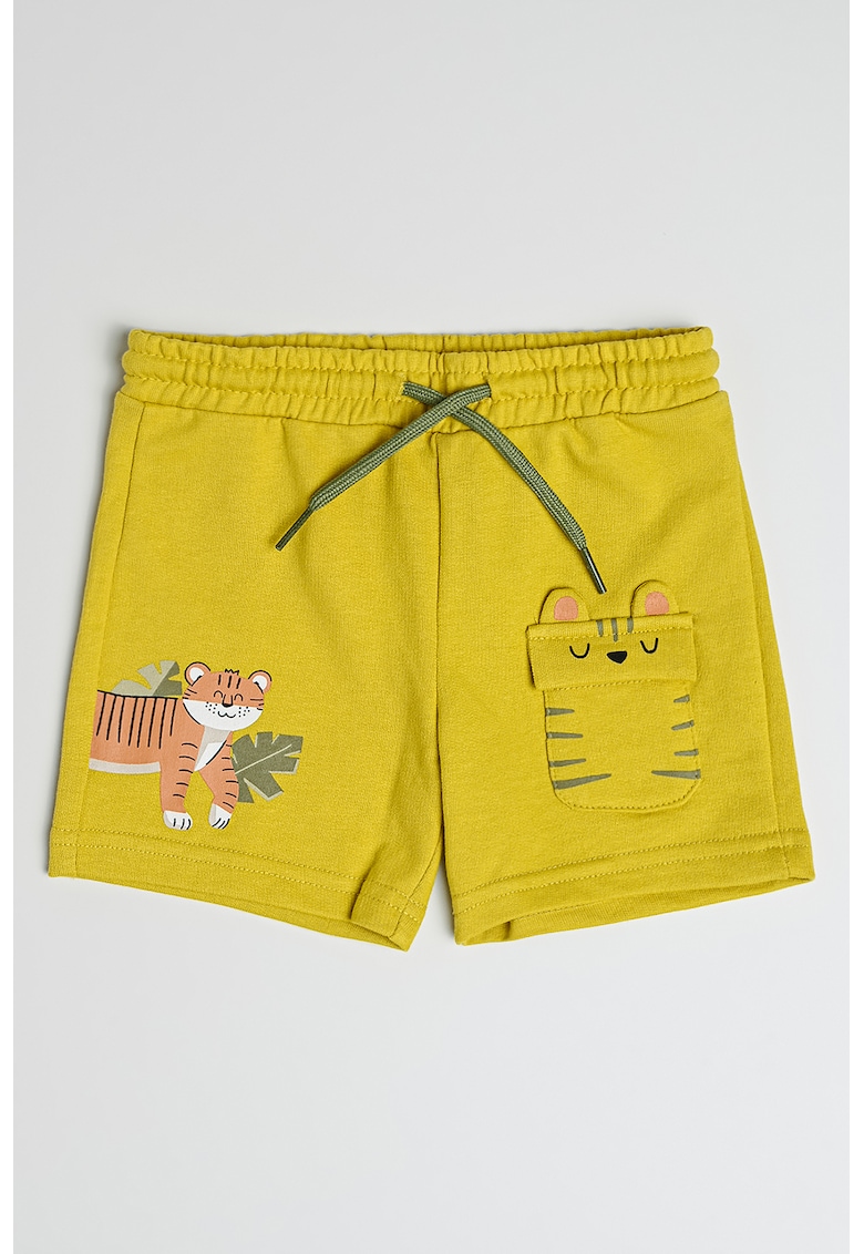 Pantaloni scurti din amestec de bumbac cu imprimeu