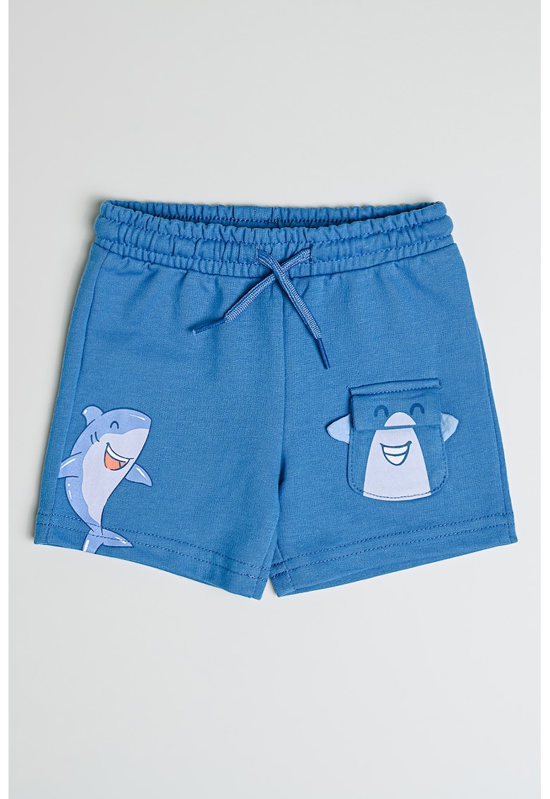 Pantaloni scurti din amestec de bumbac cu imprimeu