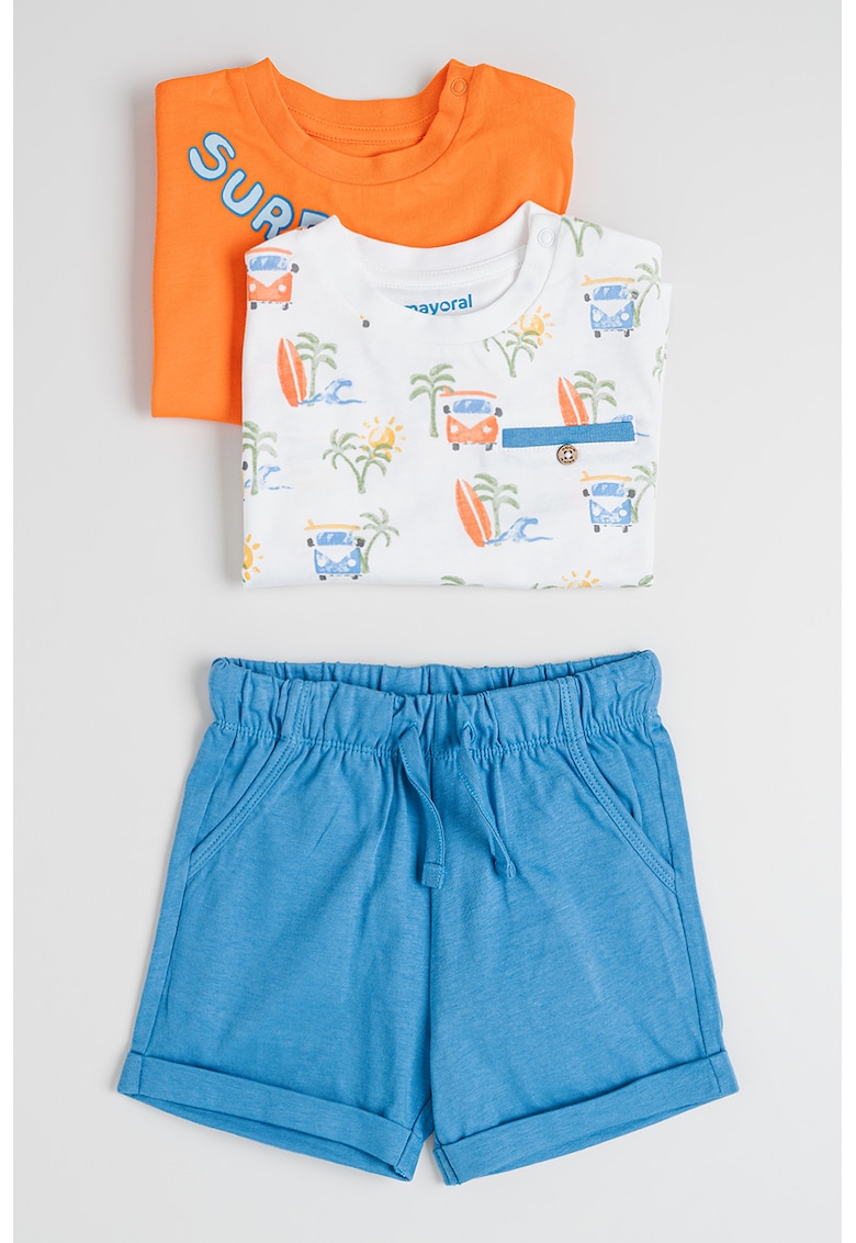 Set de imbracaminte cu imprimeu grafic -3 piese