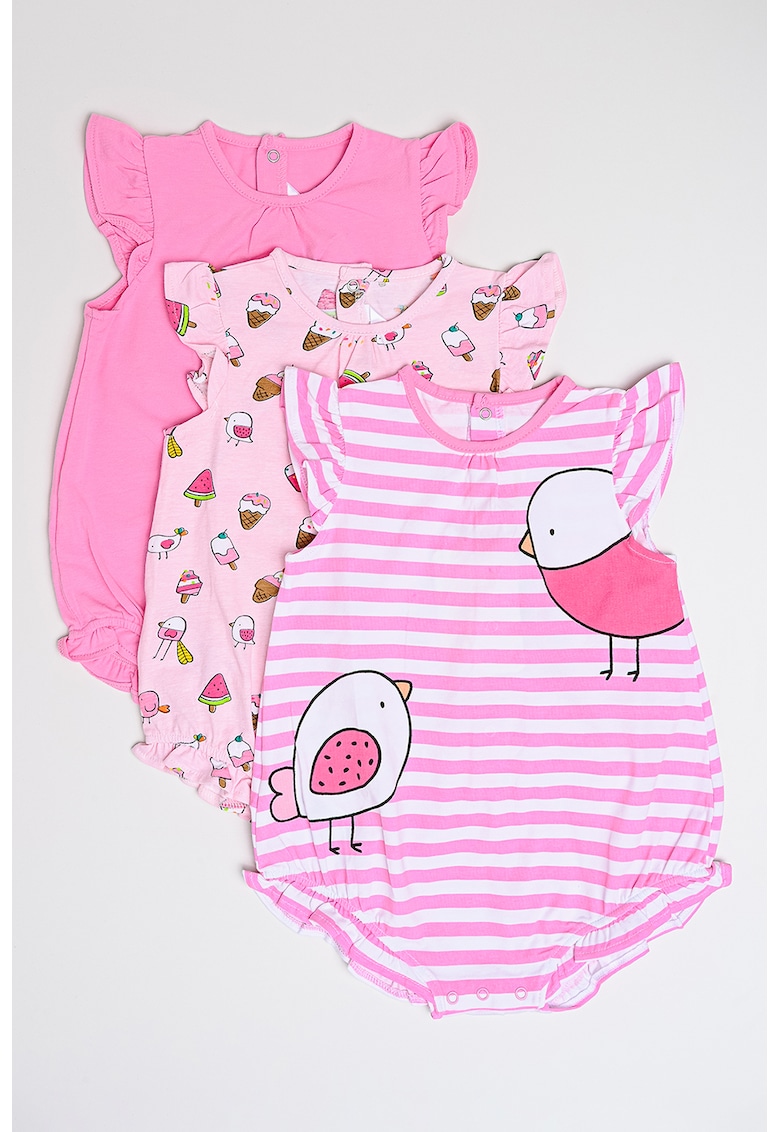 Set de body-uri cu imprimeu - 3 Piese