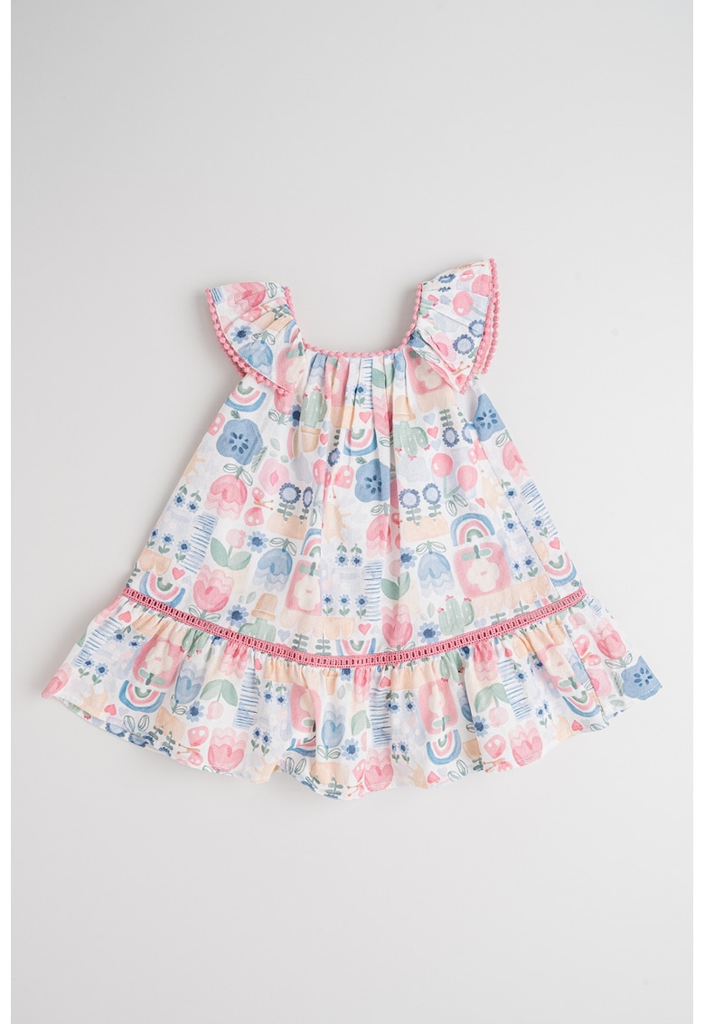 Rochie evazata cu model floral