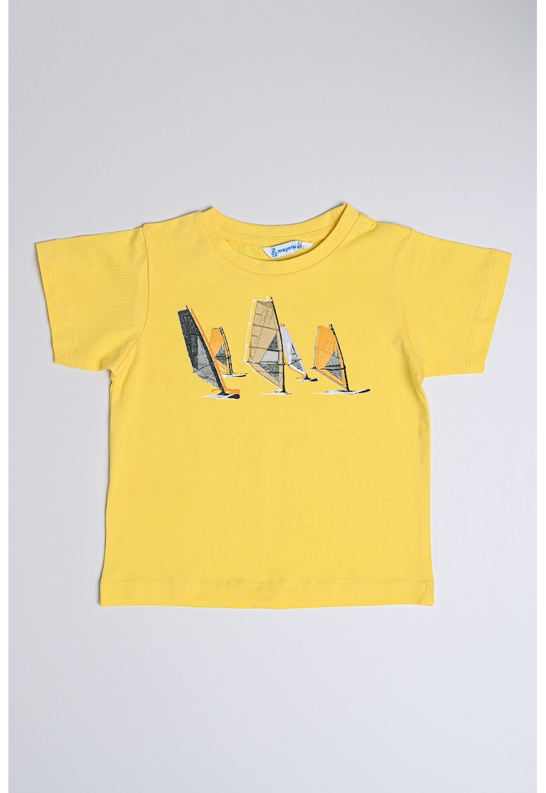 Set de tricouri de bumbac cu imprimeu grafic - 2 piese