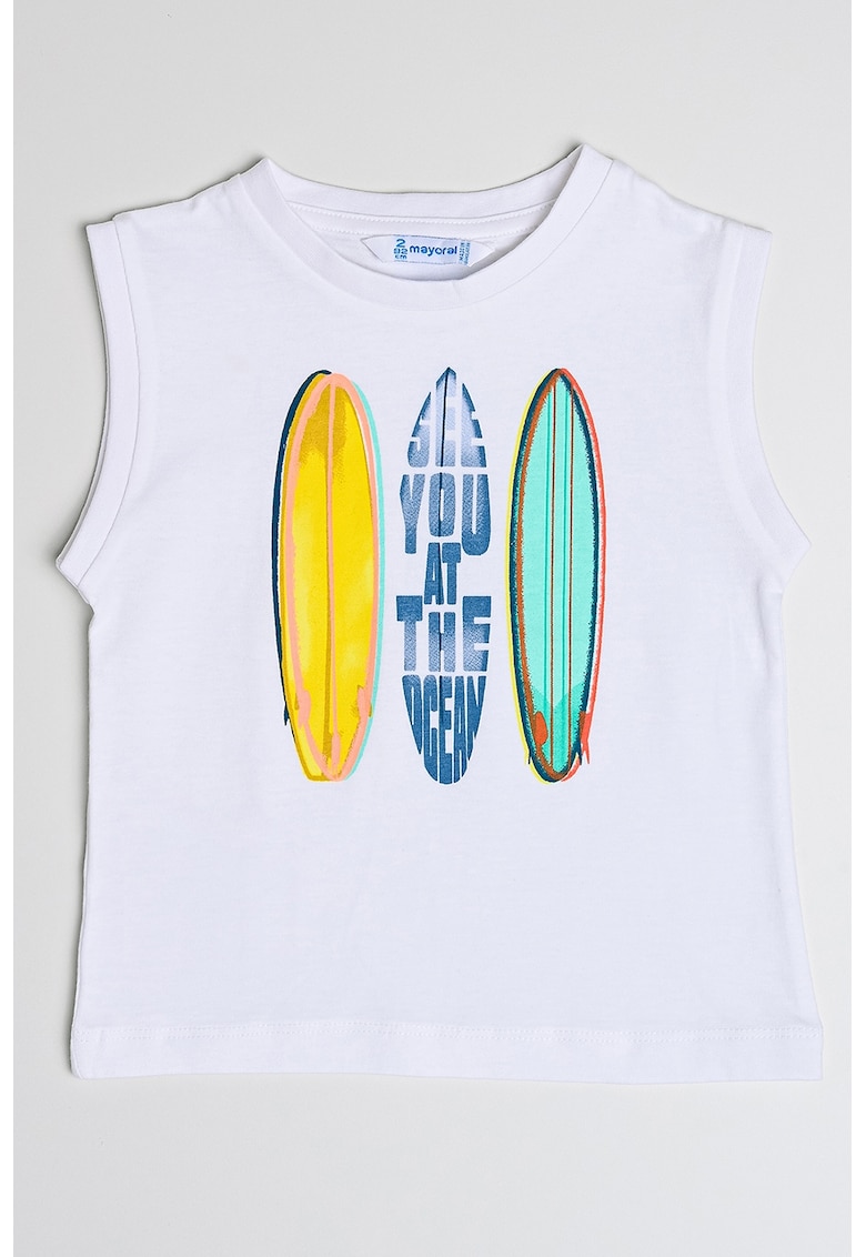 Top cu imprimeu grafic