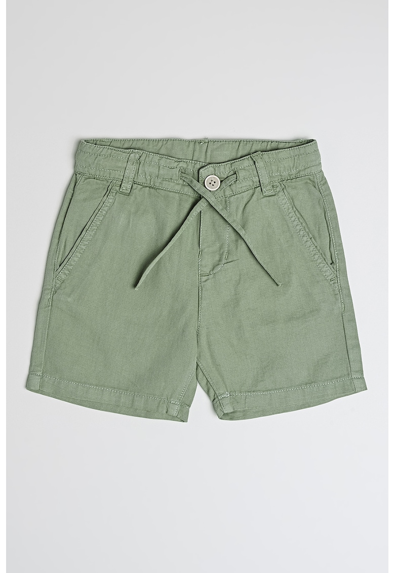 Bermude din amestec de in cu snur