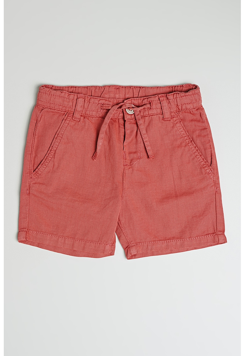 Bermude din amestec de in cu snur