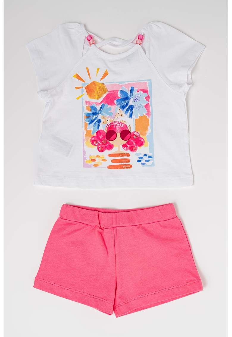 Set de tricou de bumbac si pantaloni scurti - 2 piese