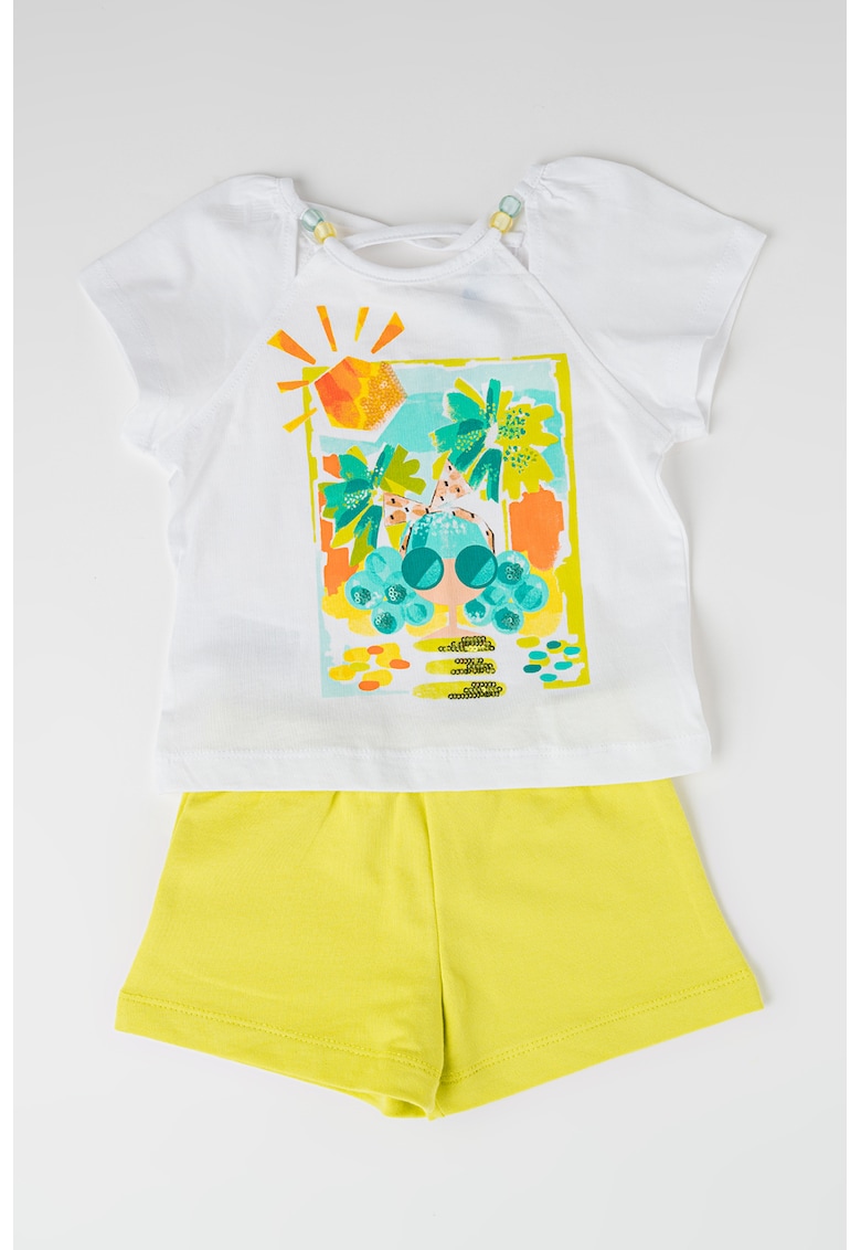 Set de tricou de bumbac si pantaloni scurti - 2 piese