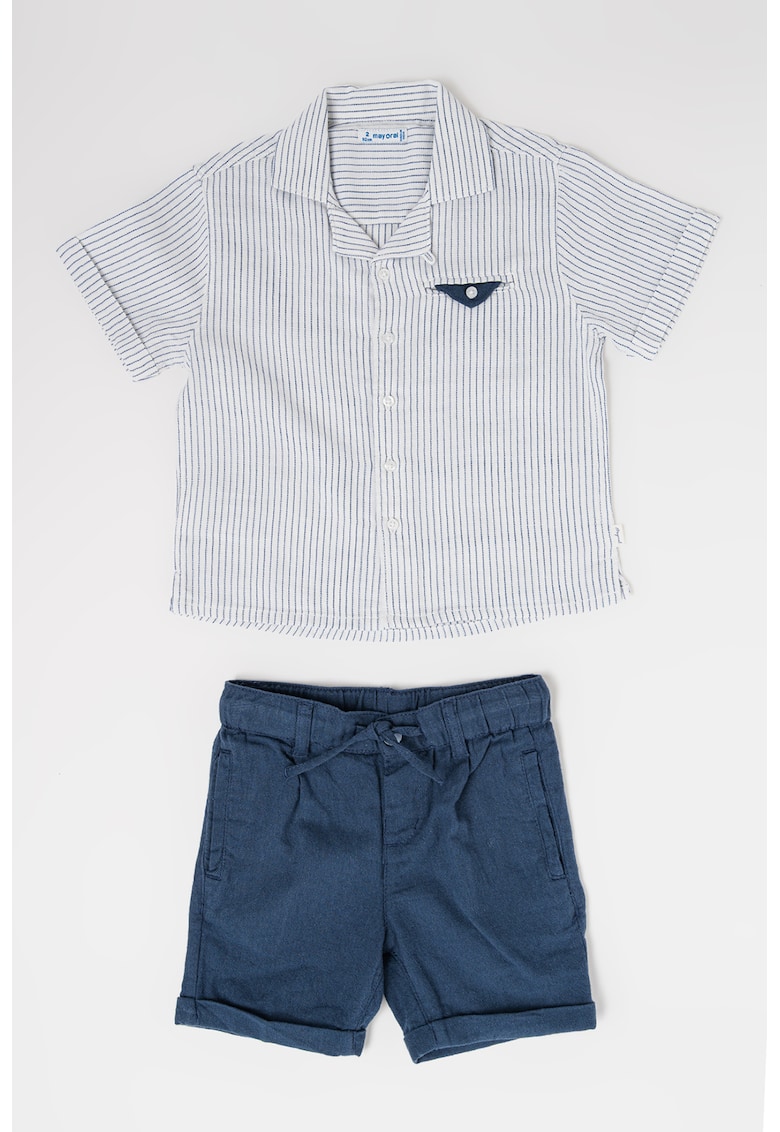 Sey de camasa din amestec de in si pantaloni