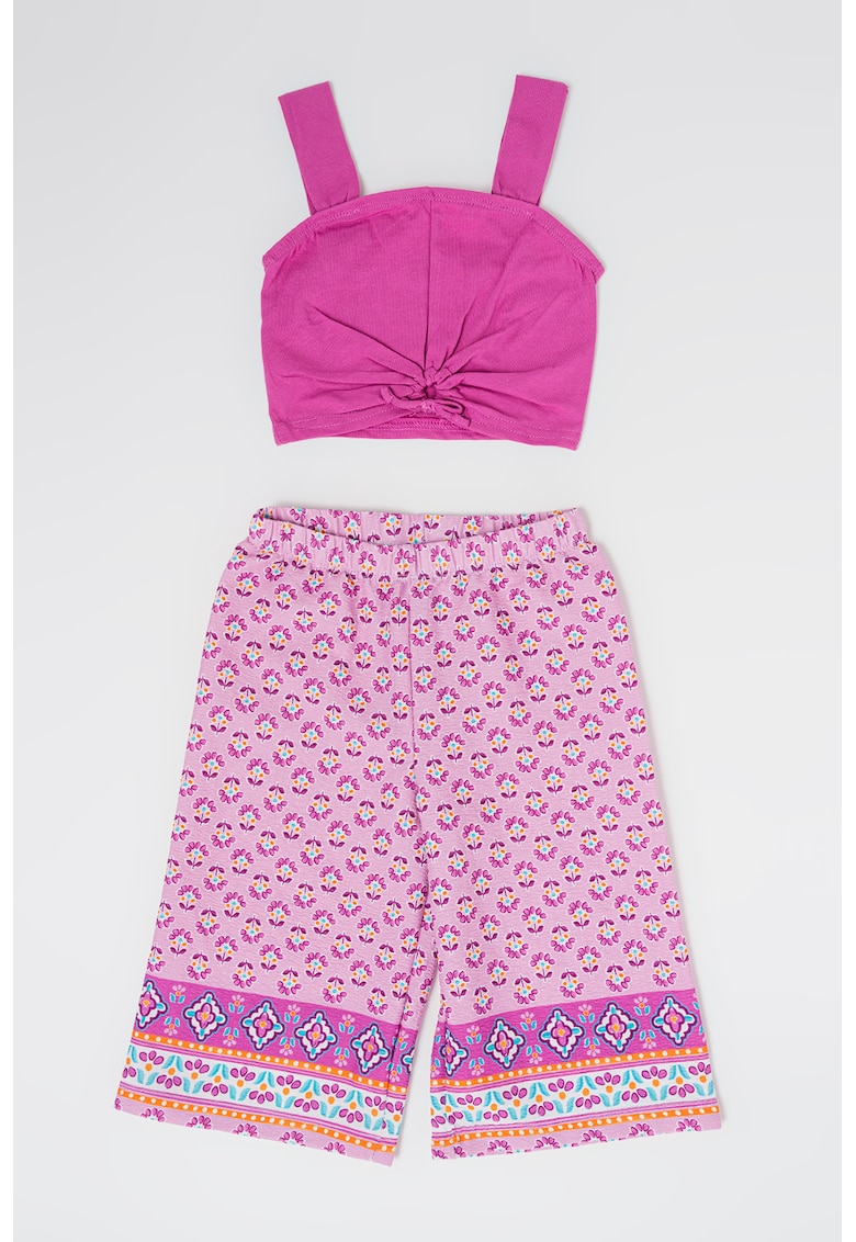 Set de top cu model si pantaloni