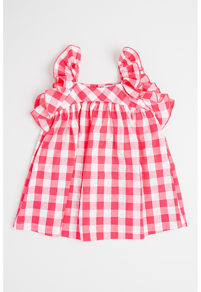 Rochie din bumbac cu model gingham