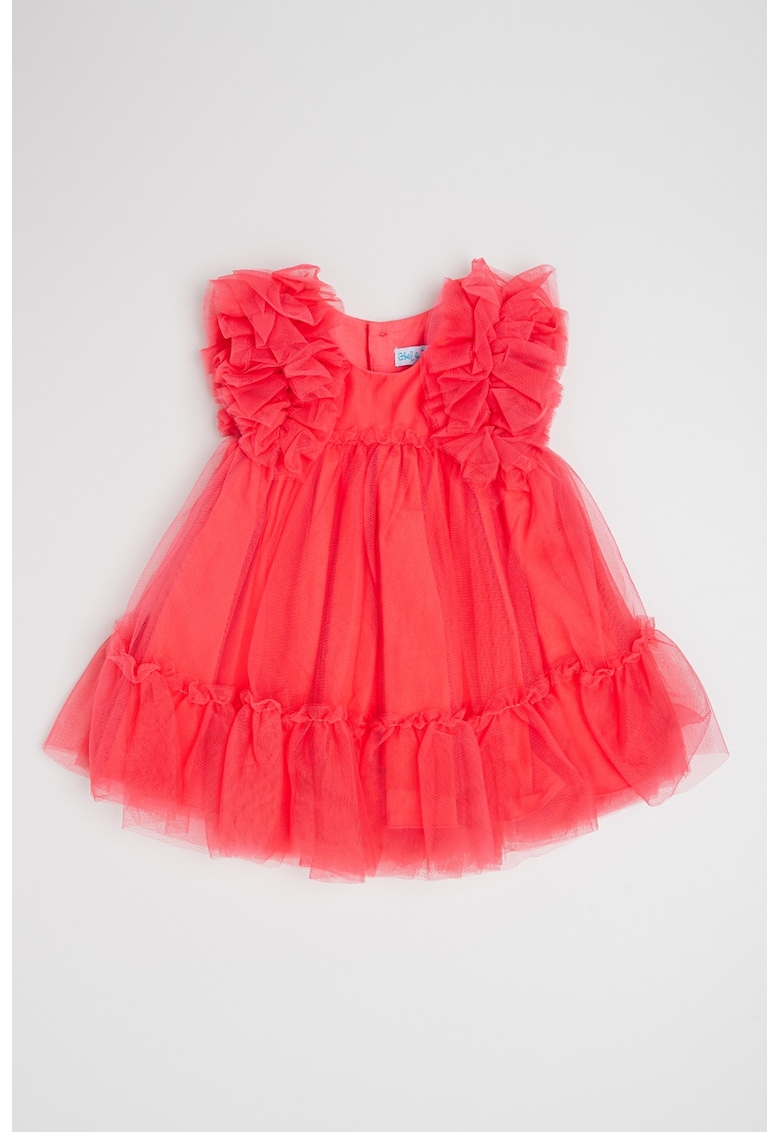 Rochie cu croiala in A si model floral Rochie cu croiala in A si model floral