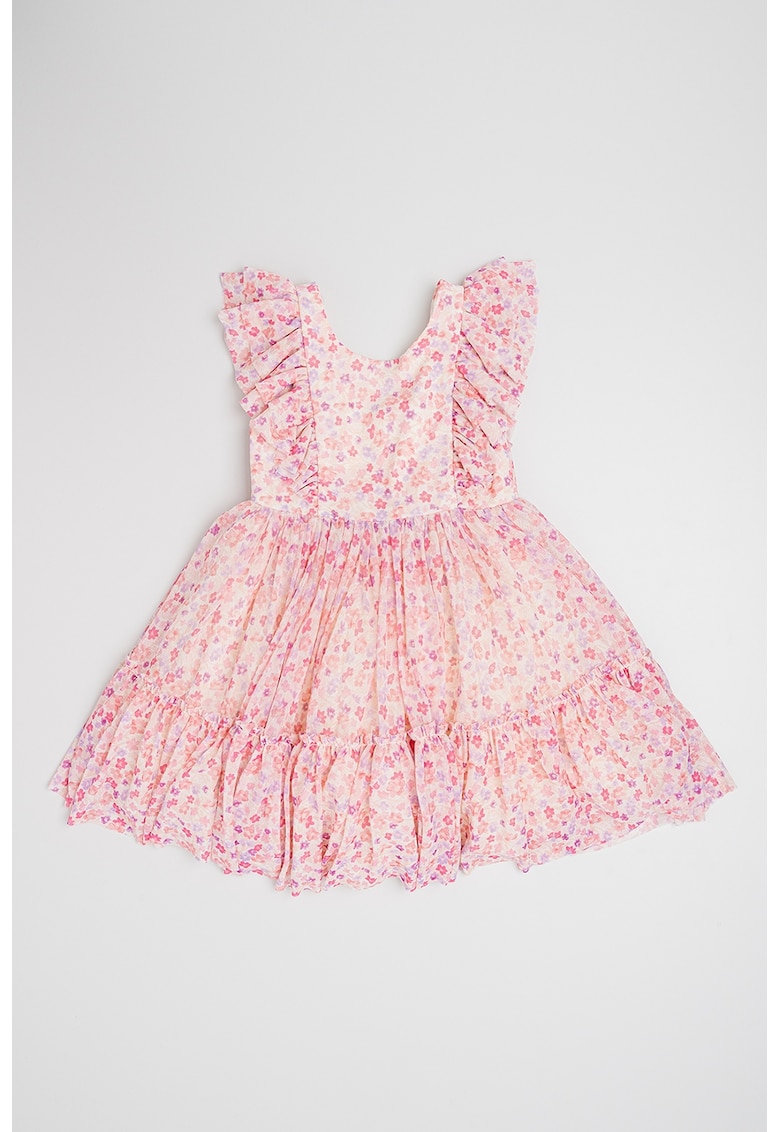 Rochie cu model floral - fara maneci