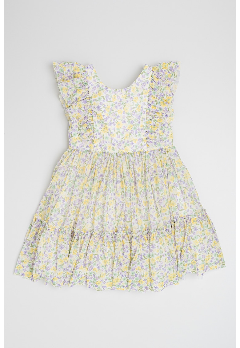 Rochie cu model floral - fara maneci