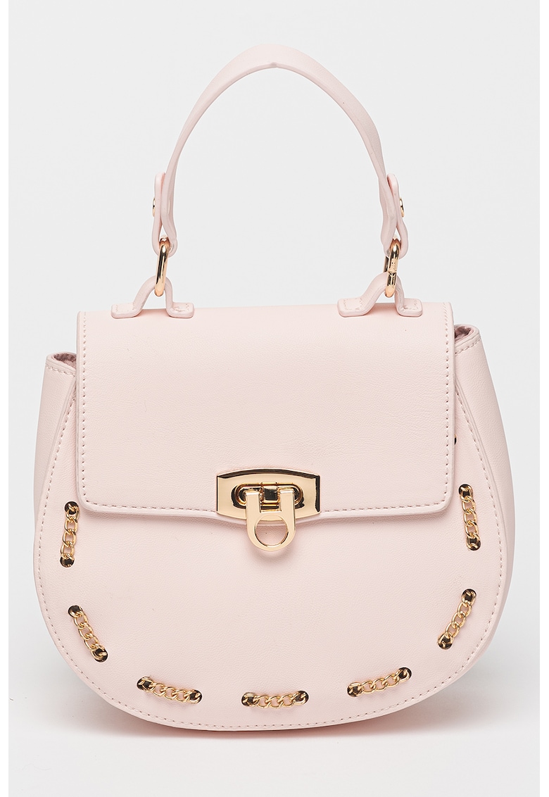 Geanta de piele ecologica cu bareta de lant pentru umar