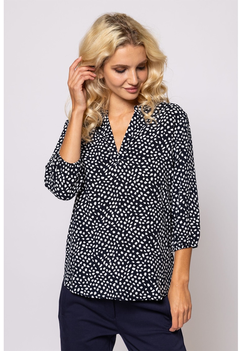 Bluza cu model Rubaw - Alb/Negru