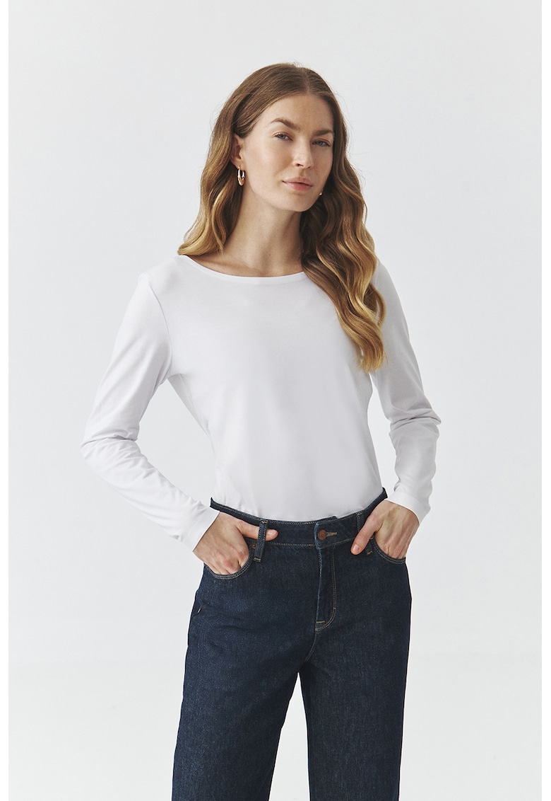 Bluza uni cu decolteu barcuta