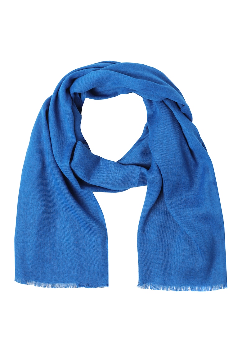 Esarfa uni din amestec de bumbac - Albastru royal