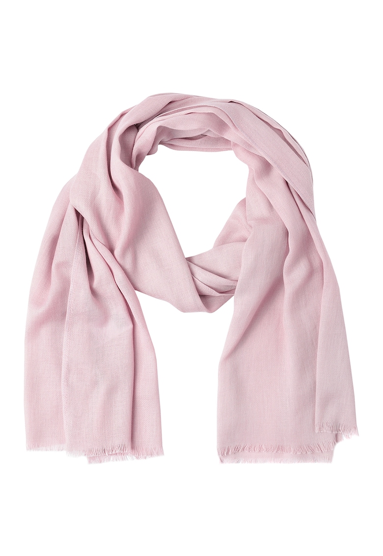 Esarfa uni din amestec de bumbac - Roz pastel