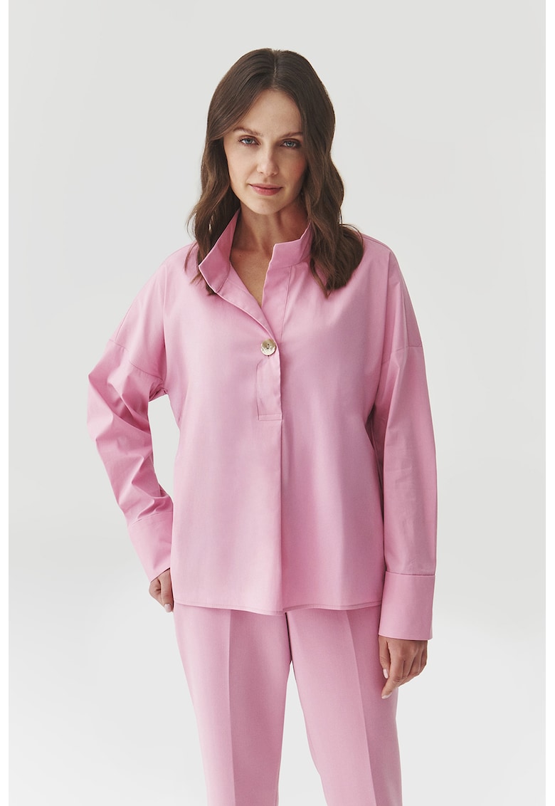 Bluza din amestec de bumbac Lotari - Roz pastel
