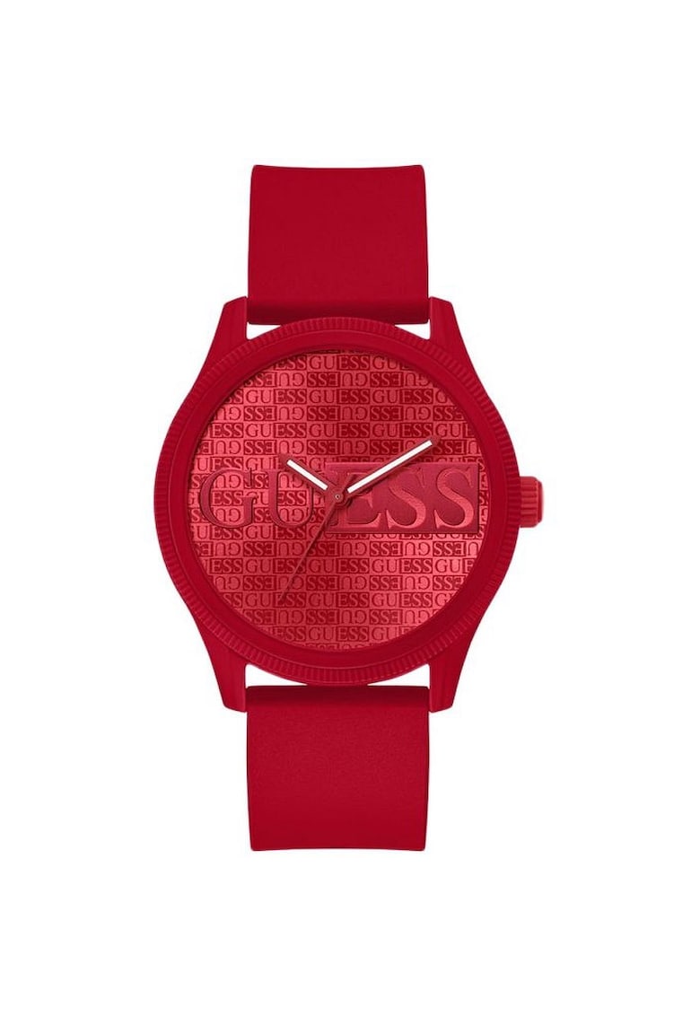 Ceas barbati model Reputation - rosu - mecanism quartz - 45mm - curea din cauciuc