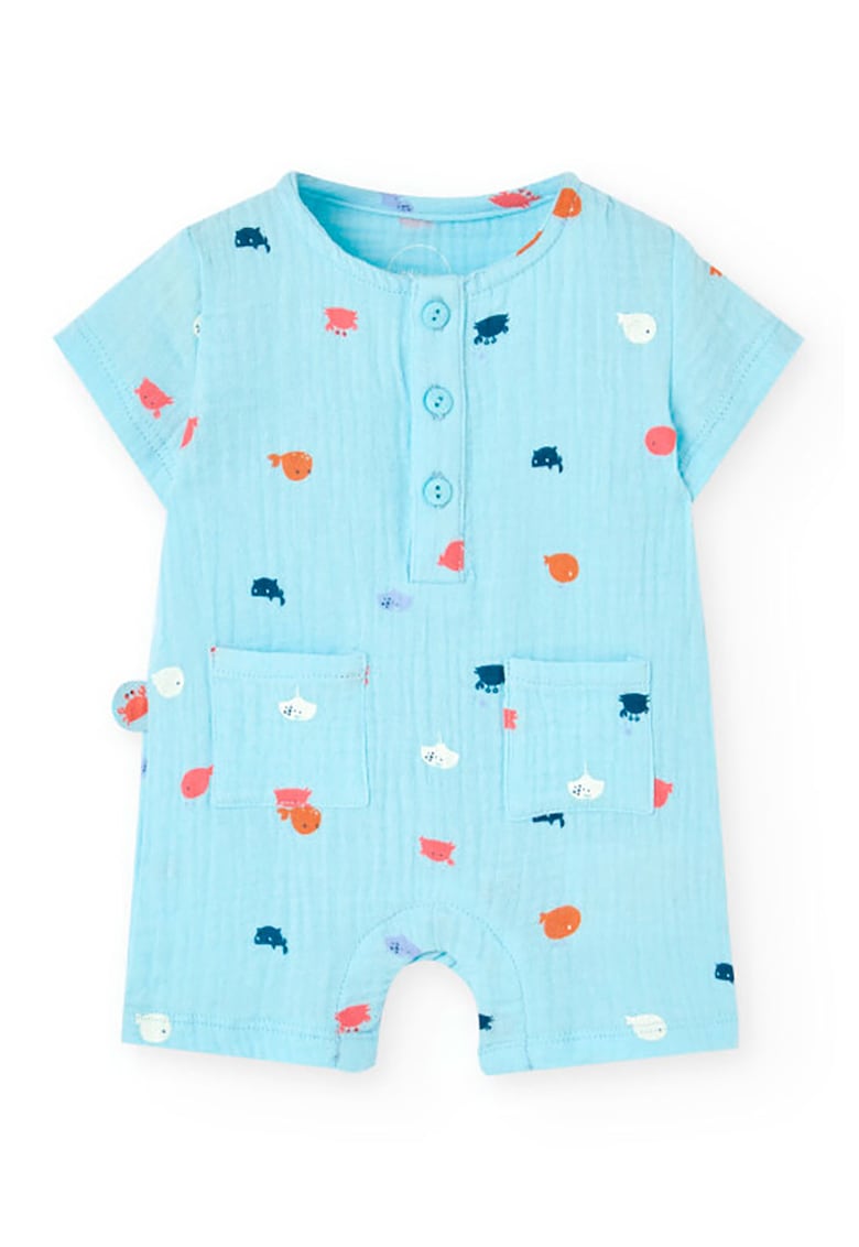 Salopeta de bumbac cu buzunare laterale Salopeta de bumbac cu buzunare laterale