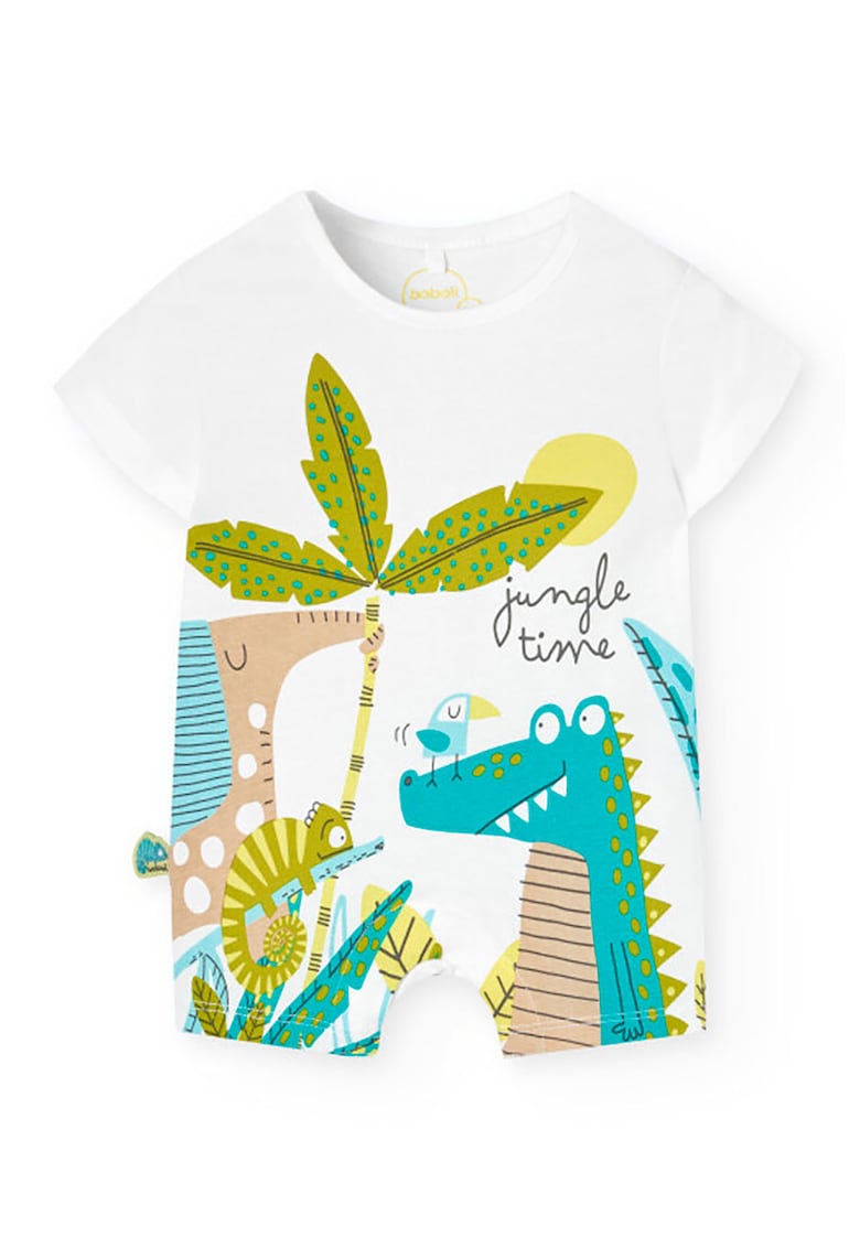 Salopeta de bumbac cu imprimeu