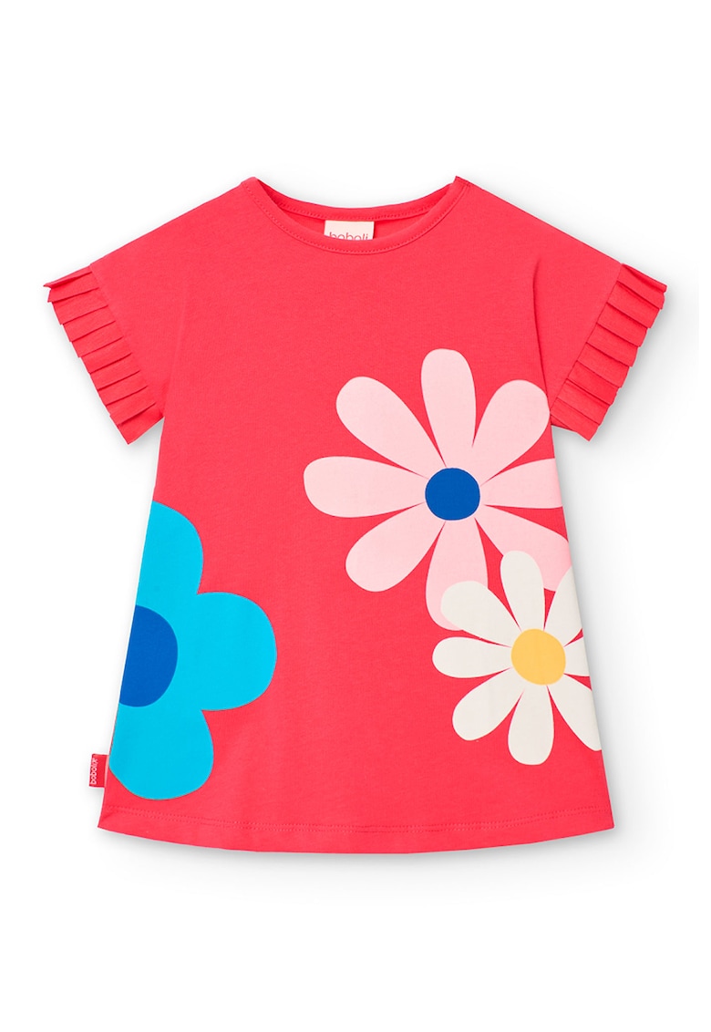 Rochie cu croiala in A si imprimeu grafic