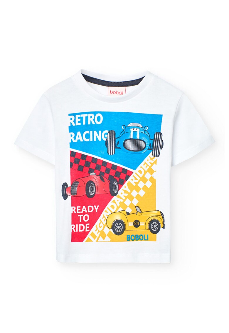 Tricou de bumbac cu imprimeu - Alb