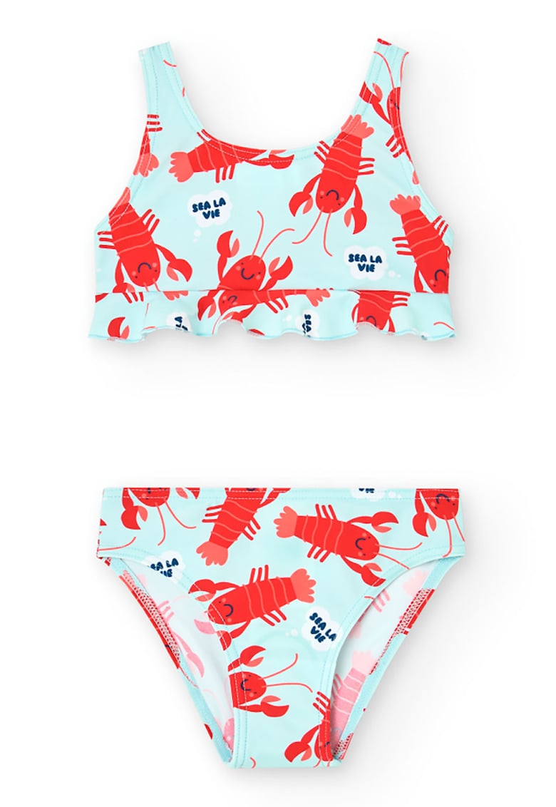 Costum de baie din doua piese cu design grafic Costum de baie din doua piese cu design grafic