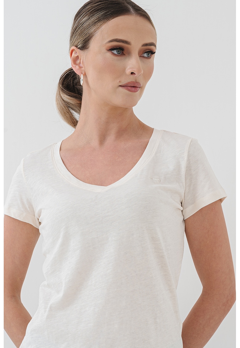Tricou de bumbac cu decolteu rotund