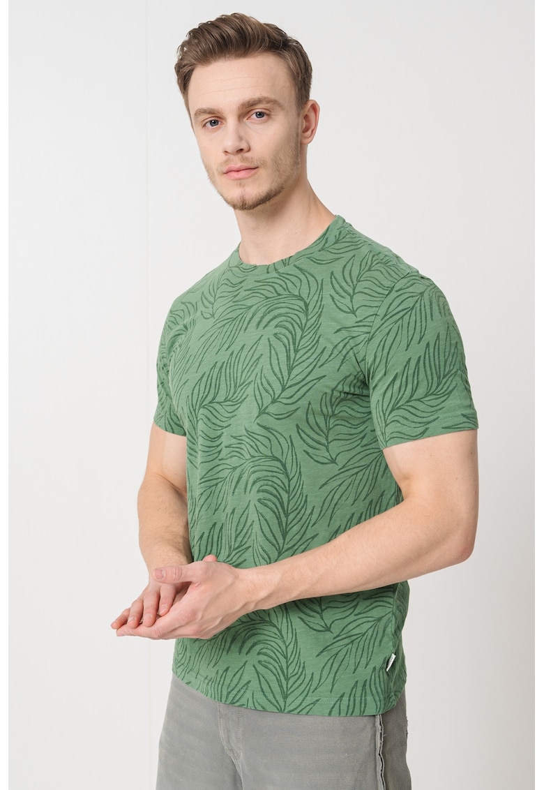 Tricou cu imprimeu grafic - Verde pal