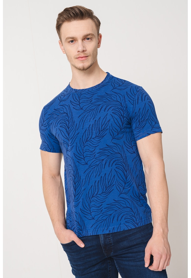 Tricou cu imprimeu grafic - Albastru inchis