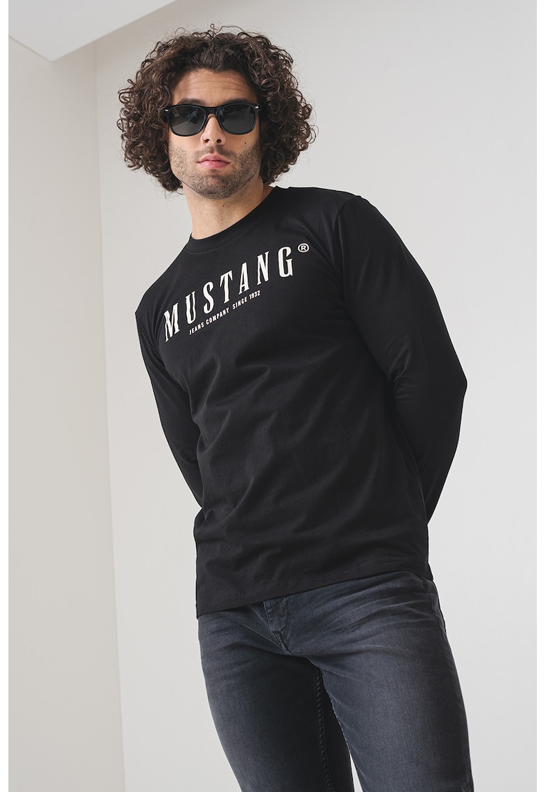 Bluza de bumbac cu logo - Alb/Negru