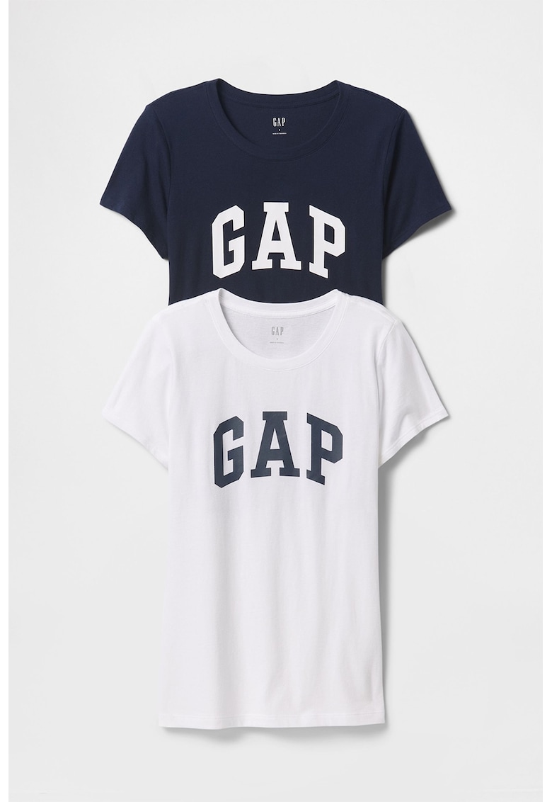 Set de tricouri cu imprimeu - 2 piese - Alb optic/Bleumarin