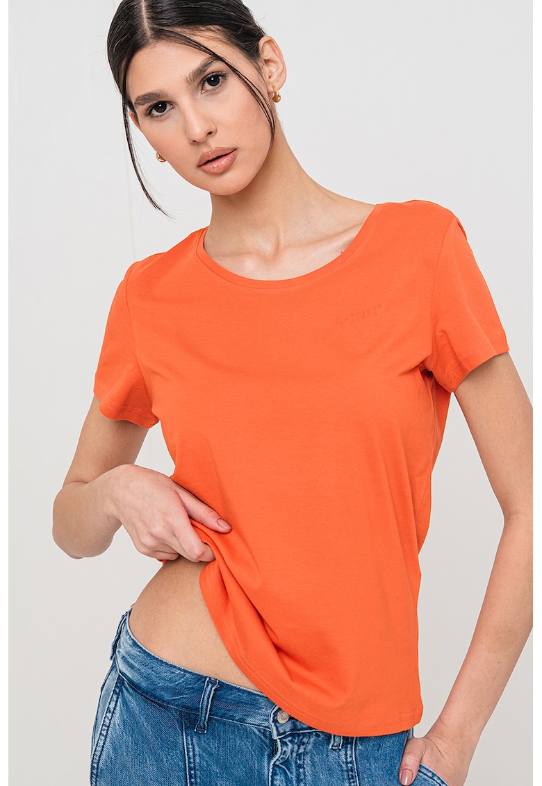 Tricou de bumbac cu decolteu rotund