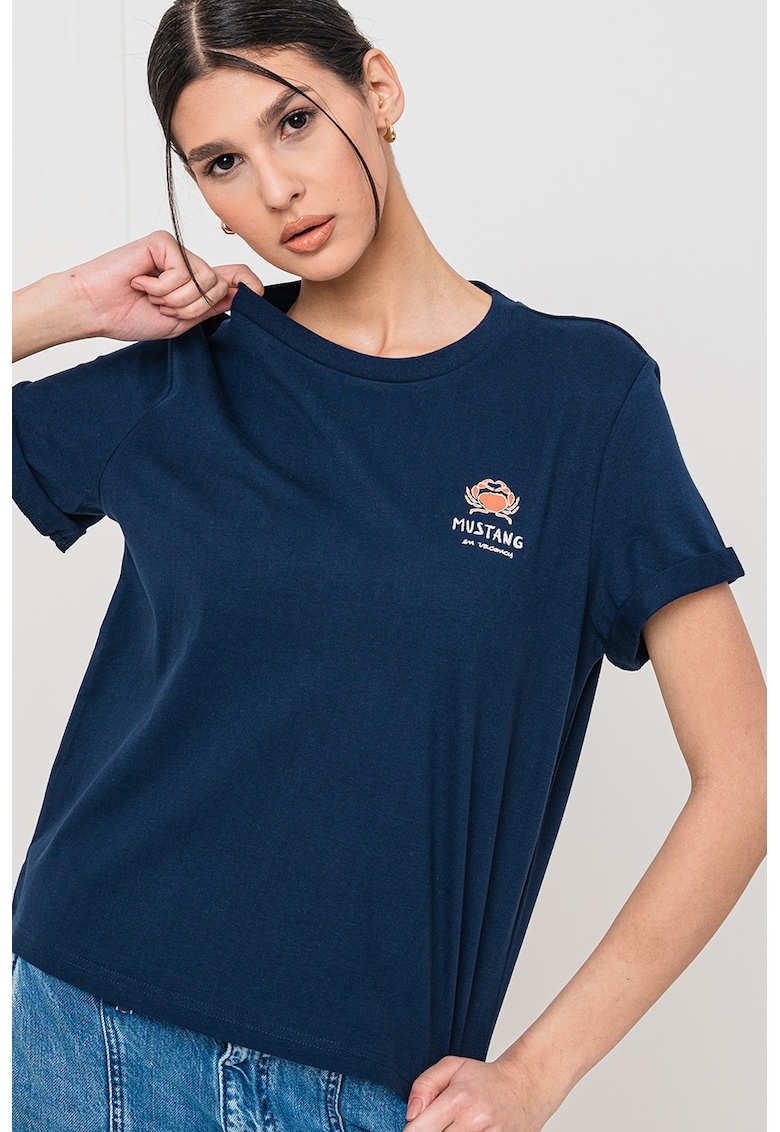 Tricou de bumbac cu logo