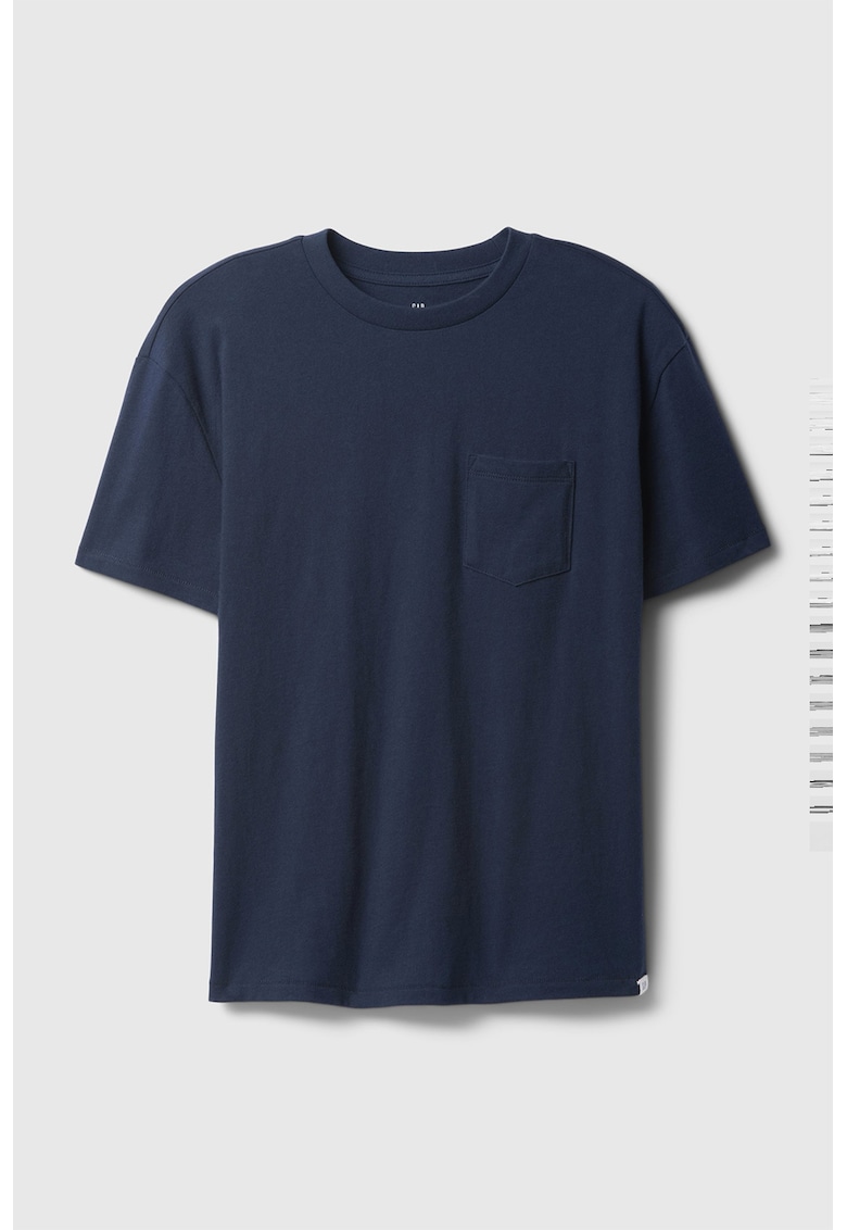 Tricou din bumbac cu buzunar pe piept