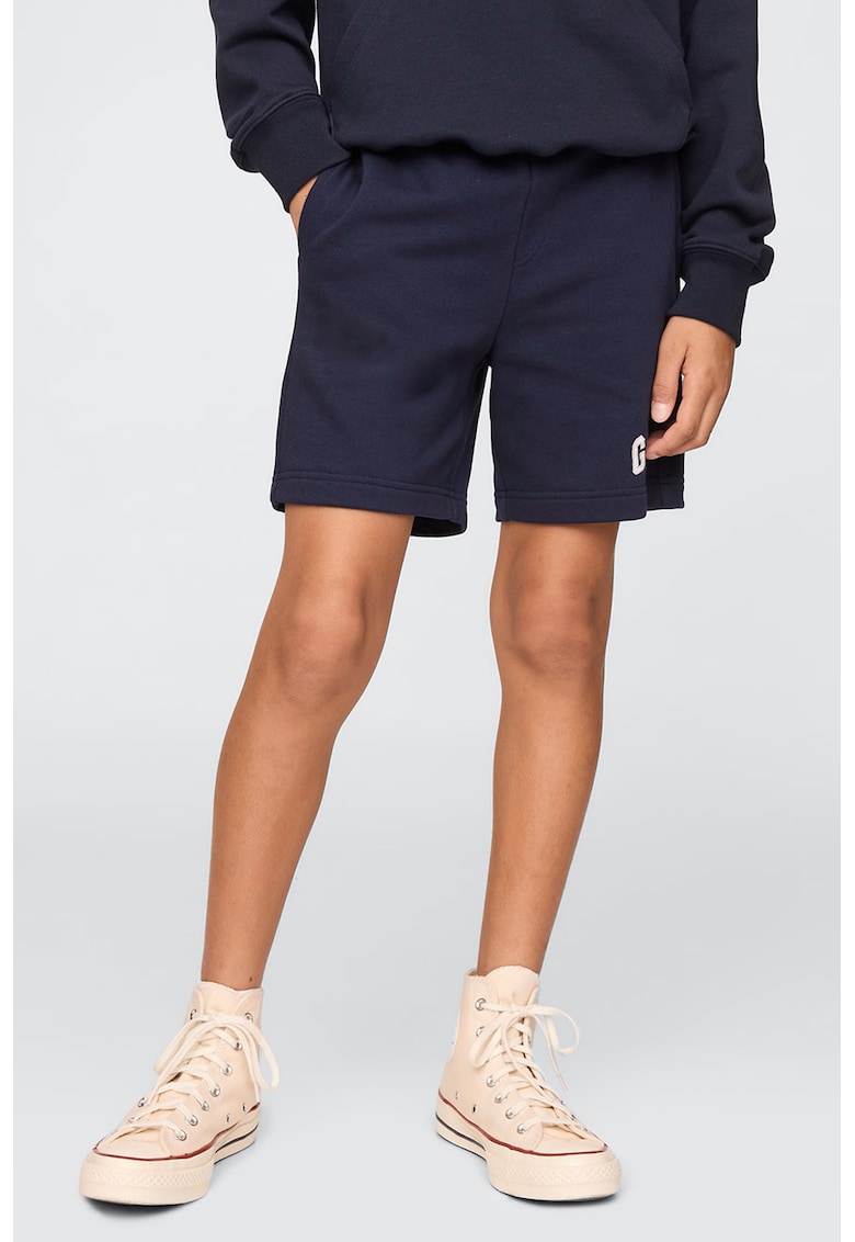 Bermude cu logo - Alb/Albastru ultramarin