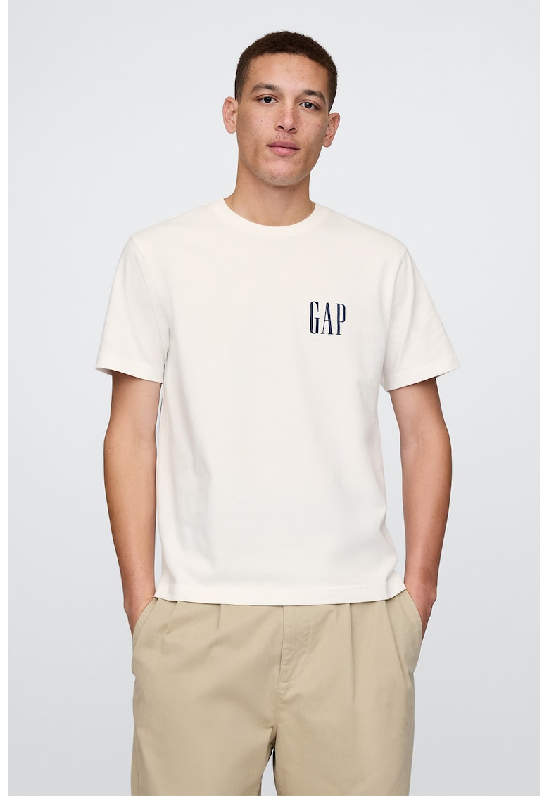 Tricou din bumbac cu imprimeu logo pe partea din spate