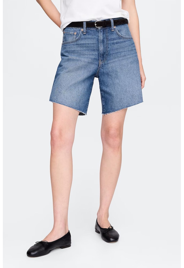 Bermude lejere de denim '90s - Albastru indigo
