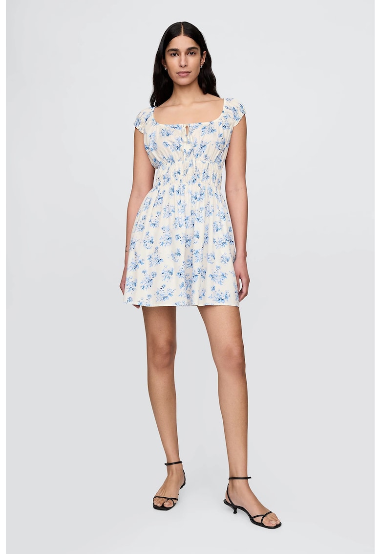 Rochie evazata cu imprimeu floral