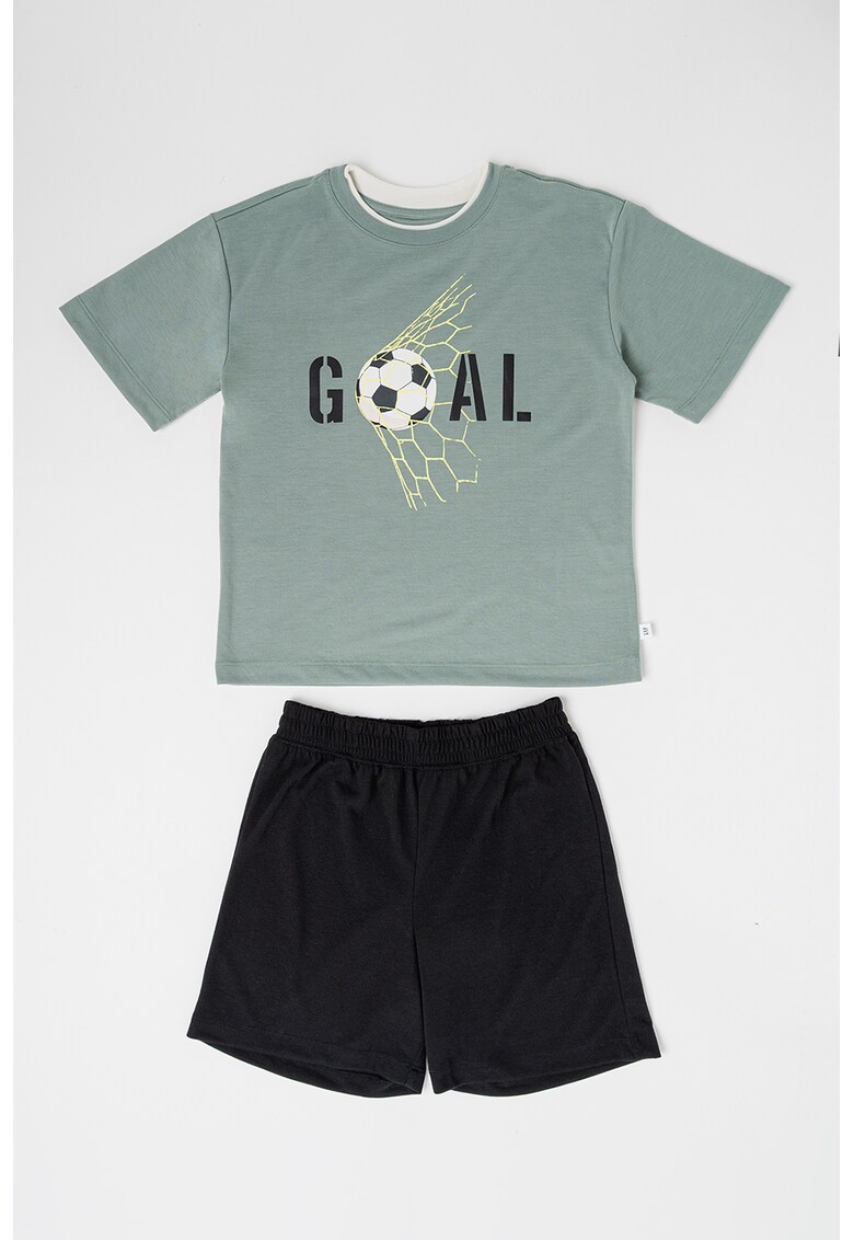 Pijama scurta cu text