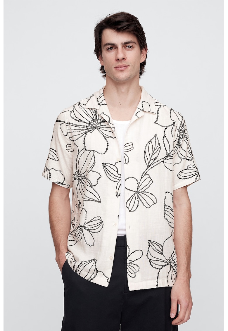 Camasa cu maneci scurte si imprimeu floral
