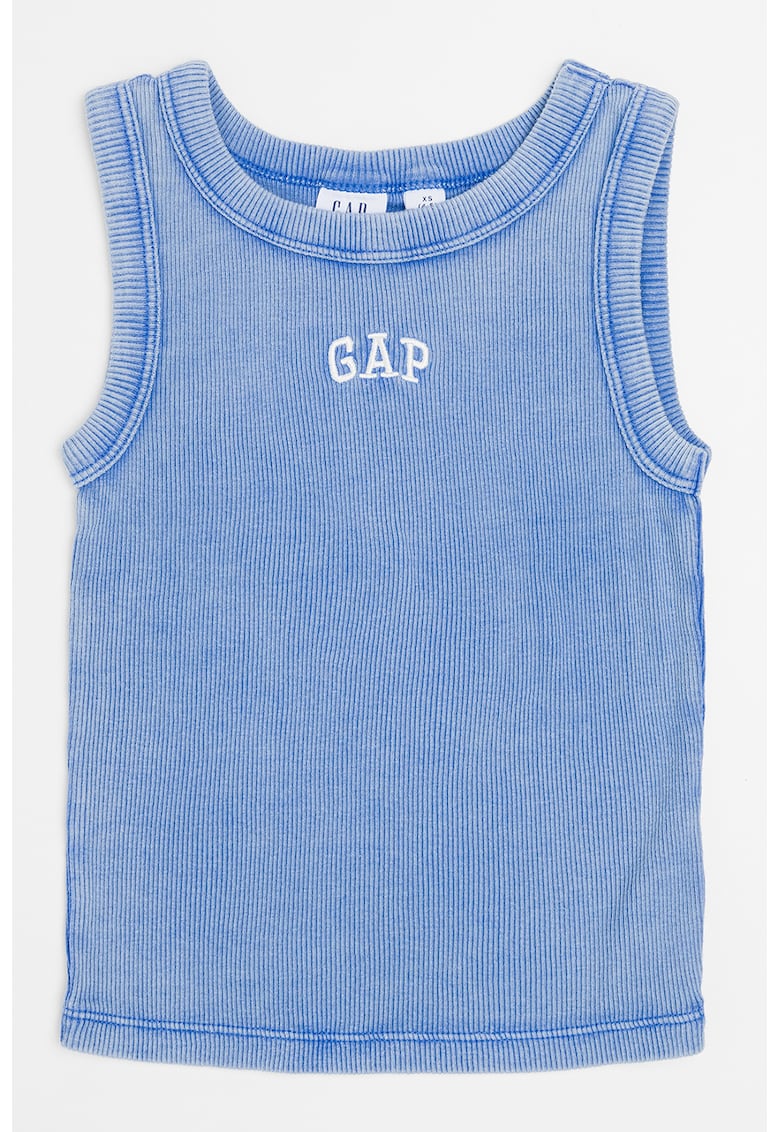 Top striat cu logo brodat Top striat cu logo brodat